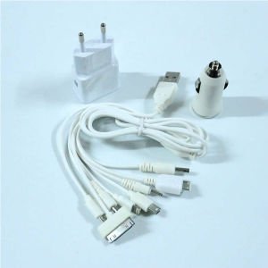 Her Model Cep Telefonuna Uyumlu Çok Fonksiyonlu 2 Amper 12 in 1 Araç ve Ev Şarj Cihazı