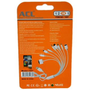 Her Model Cep Telefonuna Uyumlu Çok Fonksiyonlu 2 Amper 12 in 1 Araç ve Ev Şarj Cihazı