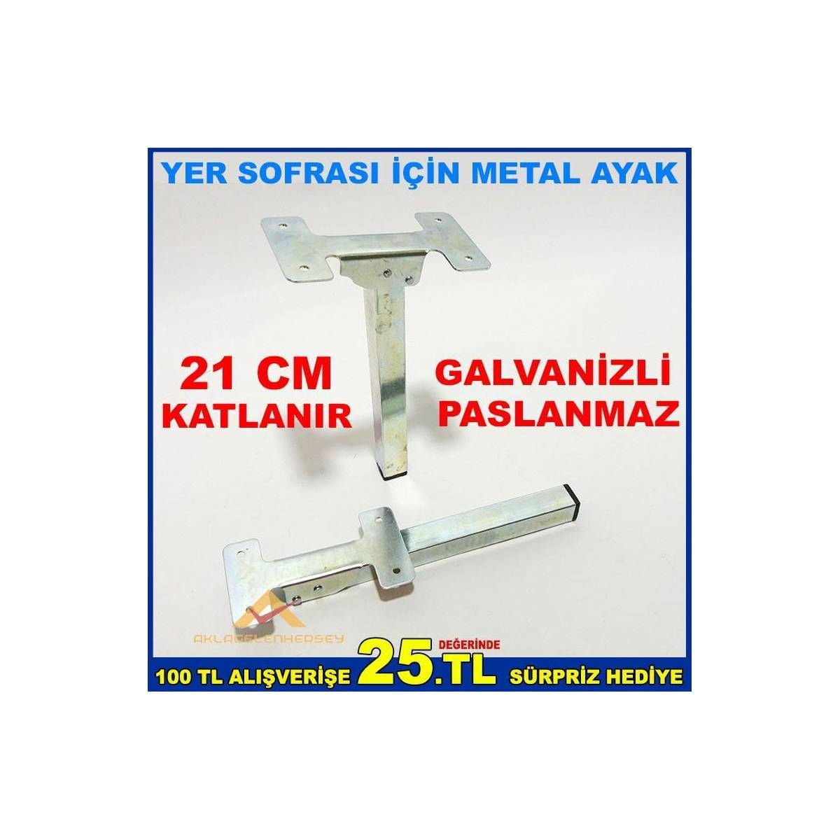 YER SOFRALARI İÇİN 21 CM KATLANIR METAL AYAK