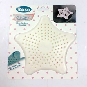 Yıldız Süzgeç Beyaz Vantuzlu Kaymaz Lavabo Küvet Süzgeci