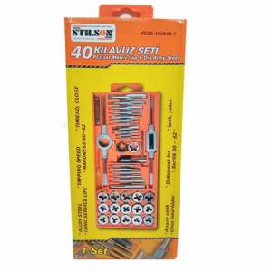 40 Parça Özel Alaşım Çelikten Üretim Metrik Kılavuz Pafta Takımı Erkek Ve Dişi Kollu Vida Açma Seti