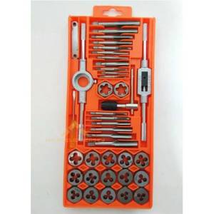 40 Parça Özel Alaşım Çelikten Üretim Metrik Kılavuz Pafta Takımı Erkek Ve Dişi Kollu Vida Açma Seti