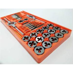 40 Parça Özel Alaşım Çelikten Üretim Metrik Kılavuz Pafta Takımı Erkek Ve Dişi Kollu Vida Açma Seti