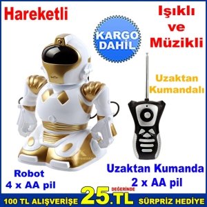 Uzaktan Kumandalı Pilli ROBOKID Robot Hareketli Sesli ve Işıklı