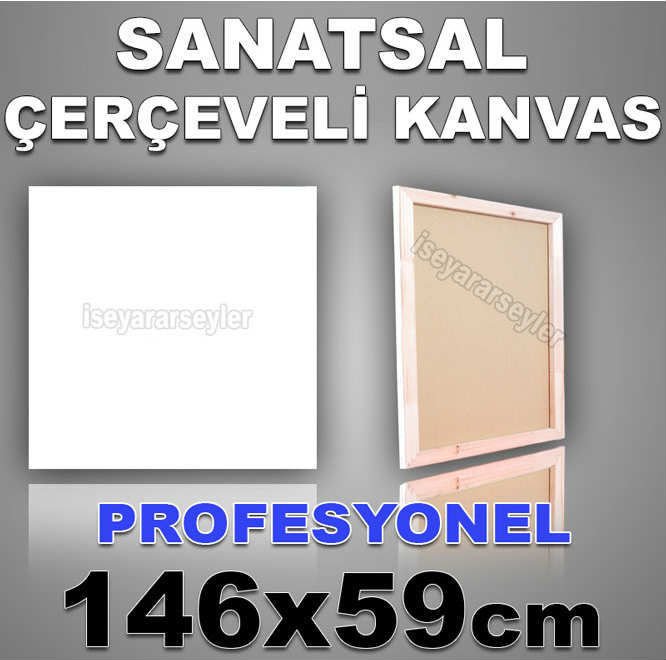 AHŞAP ÇERÇEVELİ RESİM TUVALİ HAZIRTUAL 149x59