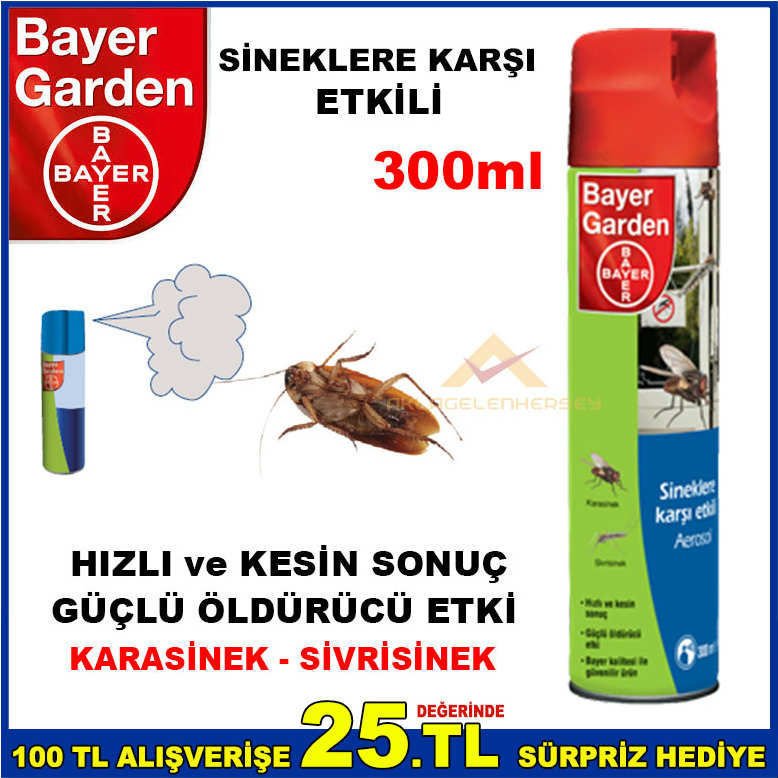 BAYER SİNEKLERE KARŞI ETKİLİ ÖLDÜRCÜ SİNEK İLACI