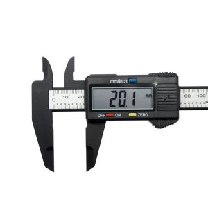 Carbon Fiber Plastik Gövde 0.1mm hassasiyetli Dijital Kumpas 150mm özel Anahtarlık Hediyeli