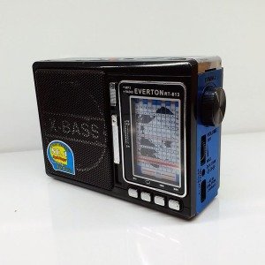 Şarjlı Pilli Fenerli Müzik Kutusu Mp3 Usb Fm Radyo Everton RT-813