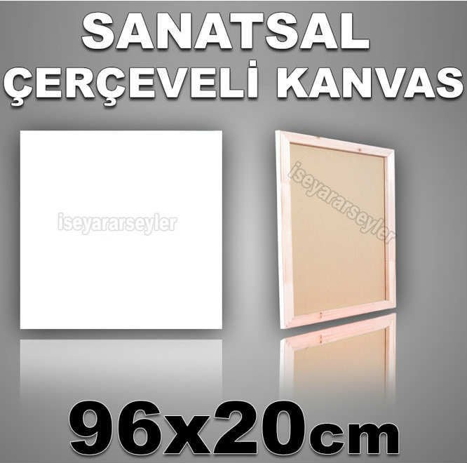 AHŞAP ŞASELİ BOŞ RESİM TUVALİ HAZIR TUAL 96x20