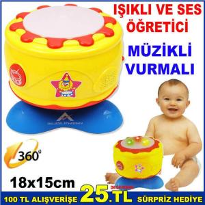 Büyük boy Kaya Davul,öğretici eğlendirici davul,can davul,müzikli vurmalı,çok sesli elektronik davul
