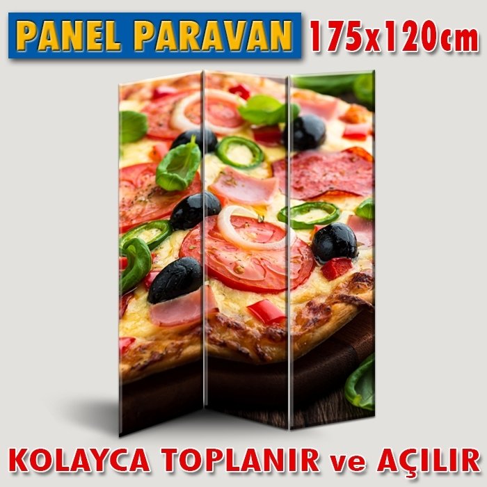 GÖRSELLİ KATLANIR PANEL BÖLME SİSTEMİ - PİZZA TADI