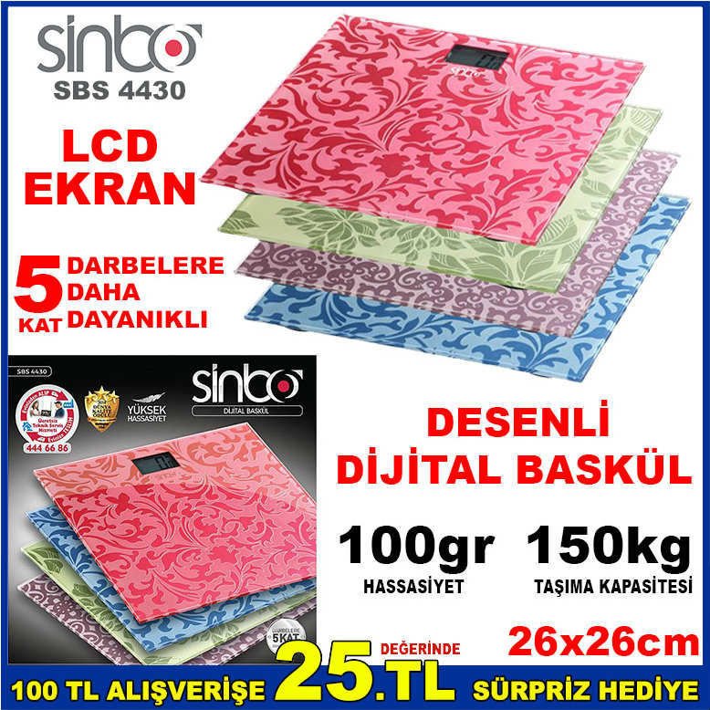 SİNBO SBS-4430 DESENLİ DİJİTAL CAM BASKÜL 150kg
