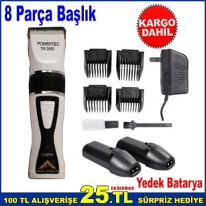 Saç,Sakal Tıraş Makinesi 8 Parça Başlıklı Elektrikli ve Şarjlı
