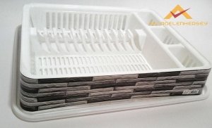 TAŞ DESENLİ TABAKLIK KAŞIKLIK BULAŞIK SEPETİ