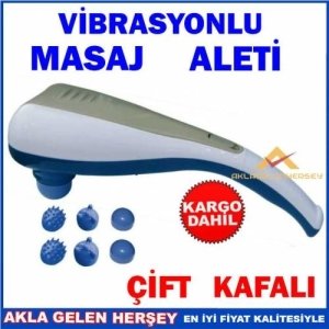Aynı Anda 2 Noktadan Vibrasyonlu 2 Başlı Masaj Aleti 7 Aparatlı