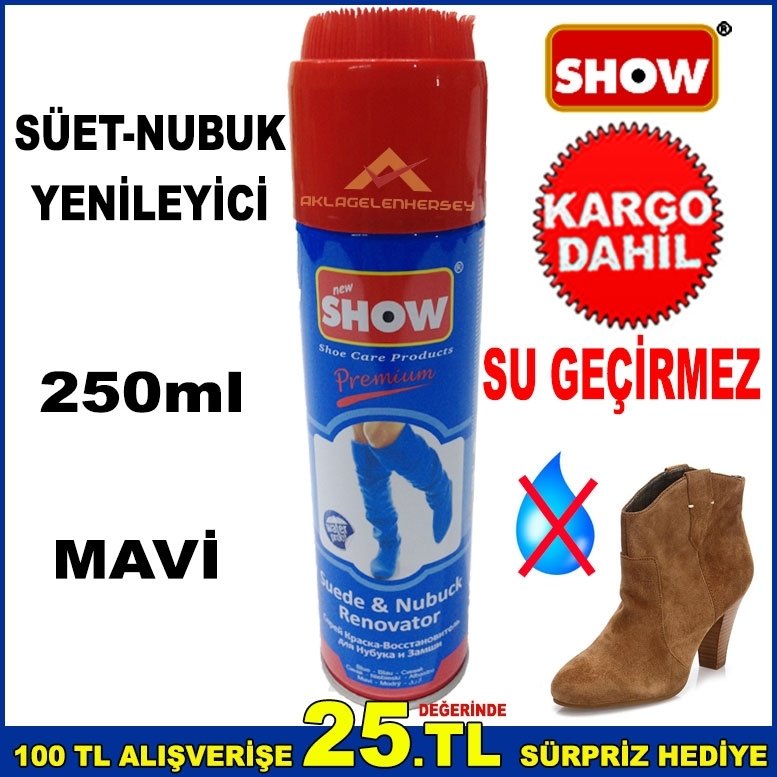 MAVİ SPREY SÜET BOYASI SU GEÇİRMEZ AYAKKABI-ÇANTA-MONT BOYASI