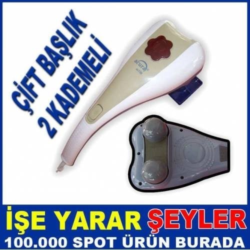 Aynı Anda 2 Noktada Vibrasyonlu Çift Başlı 4 Aparatlı Masaj Aleti