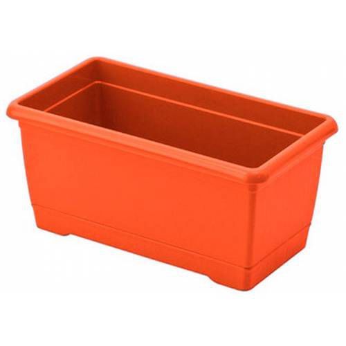 1.KALİTE PLASTİKTEN ÜRETİM 30cm DİKDÖRTGEN RENKLİ PLASTİK BALKON SAKSISI RENGARENK ÇİÇEK SAKSILARI turuncu