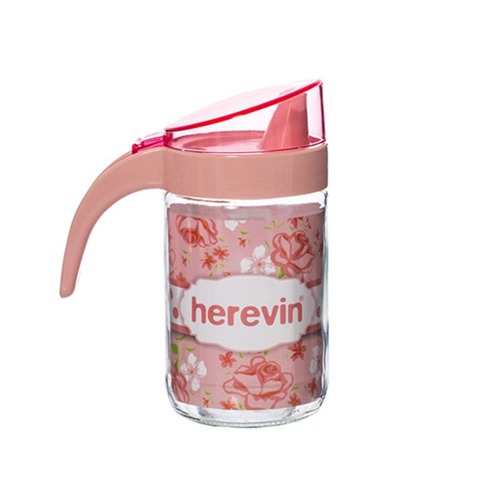 Yağlık Sirkelik Renkli Gravürlü Cam Sürahi 660 ml Zeytinyağlık