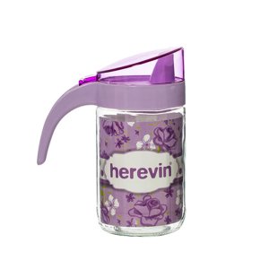 Yağlık Sirkelik Renkli Gravürlü Cam Sürahi 660 ml Zeytinyağlık