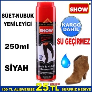 SİYAH SPREY SÜET BOYASI SU GEÇİRMEZ AYAKKABI-ÇANTA-MONT BOYASI