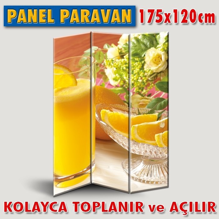 GÖRSELLİ KATLANIR PANEL BÖLME SİSTEMİ - MEYVE SUYU & ESTETİK