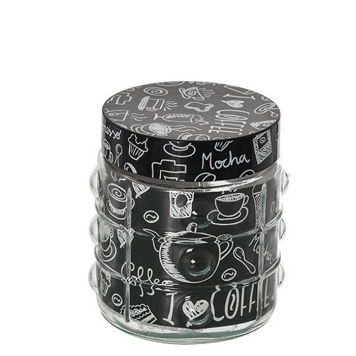 Saklama Kavanozu 1 lt Kapasiteli Coffee Model Dekoratif Kavanoz