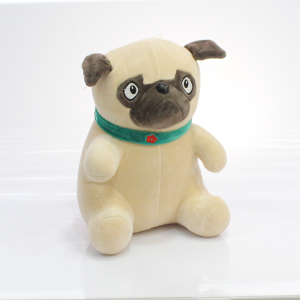 Oturan Pug Peluş Köpek 30Cm