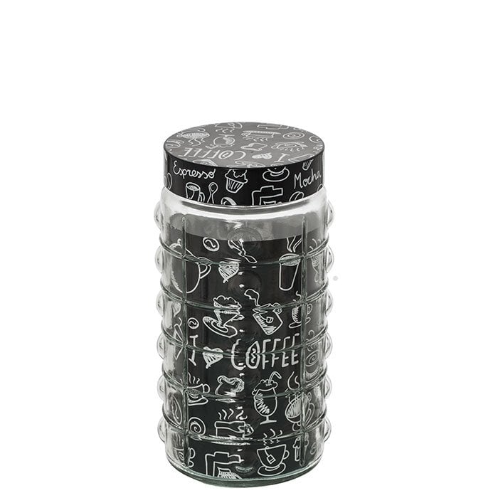 Saklama Kavanozu 1,7 lt Kapasiteli Coffee Model Dekoratif Kavanoz