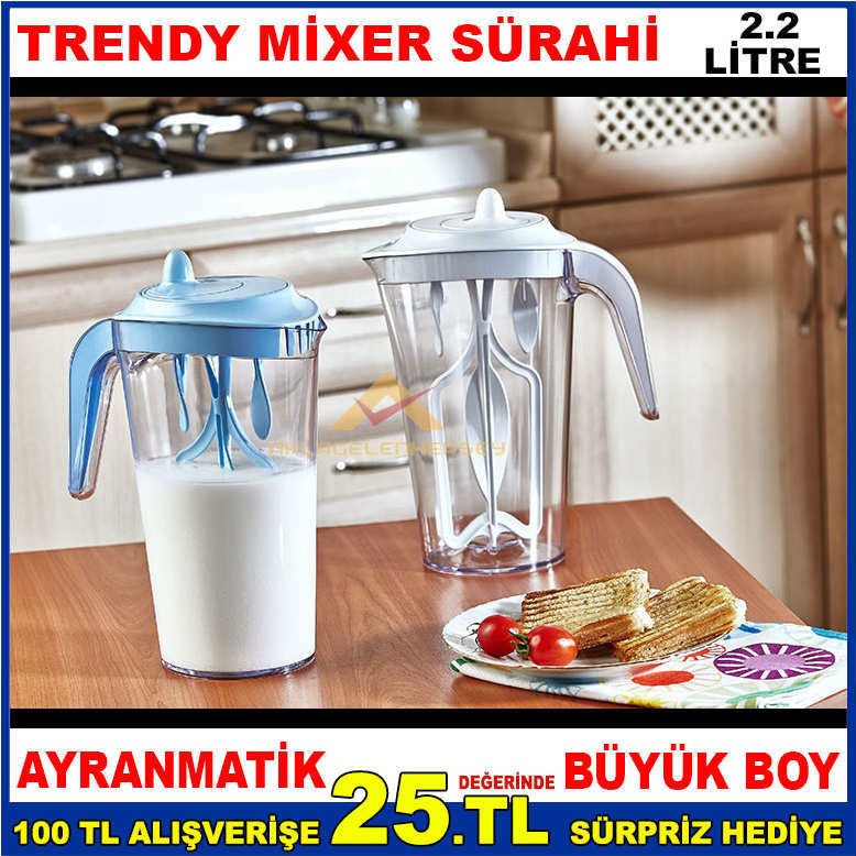 2.2LT BÜYÜK BOY TRENDY MİKSER SÜRAHİ AYRANMATİK