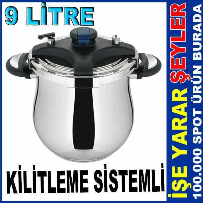 Türkiyenin En Güvenli Düdüklü Tenceresi Otomatik Klips Kapakli 9 Litre Netlon Pratik Düdüklü Tencere