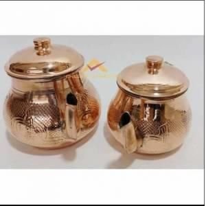 ELİŞİ ÇEKİÇ DÖVME %100 BAKIR İÇİ KALAYLI BÜYÜK BOY ÇAYDANLIK SETİ