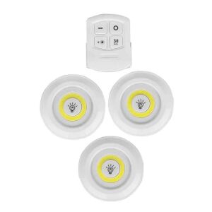 Uzaktan Kumandalı 3lü Ufo Led Işık Sistemi Süre Ayarlı Aydınlatma Süper Güç Kablosuz Pilli Lambalar