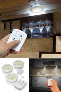 Uzaktan Kumandalı 3lü Ufo Led Işık Sistemi Süre Ayarlı Aydınlatma Süper Güç Kablosuz Pilli Lambalar