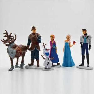 Frozen Karlar Ülkesi Kahramanlarından Oluşan 6p Oyuncak Figürleri Elsa,Anna,Olaf,Kristoff,Hans