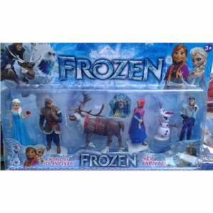 Frozen Karlar Ülkesi Kahramanlarından Oluşan 6p Oyuncak Figürleri Elsa,Anna,Olaf,Kristoff,Hans