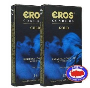 EROS GOLDKONDOM KABARTMASERİ 12li PREZERVATİF KD