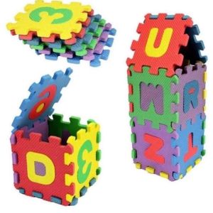 9x9cm Min Parçalı Eva Puzzle Harf Sayı Eğitici Toplam 72 parça Oyun Halısı 36 Puzzle+36 Harf+36 Sayı