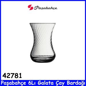 Paşabahçe 6Lı İnce Belli Optikli Çay Bardağı 42781 Kalileti Cam 
