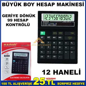 12 HANELİ 99 HESAP KONTROLLÜ HESAP MAKİNESİ