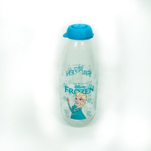 Frozen Baskılı 1 lt Kapasiteli Cam Süt Şişesi Dekoratif Şişe