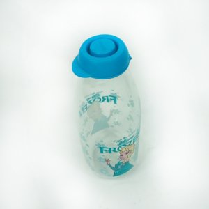 Frozen Baskılı 1 lt Kapasiteli Cam Süt Şişesi Dekoratif Şişe