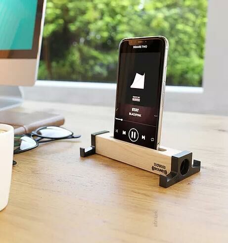 Akustik Ekstra Ses Artırıcı Cep Telefonu Tablet Standı Hem dik hem yatay kullanımlı Tasarım Ödüllü