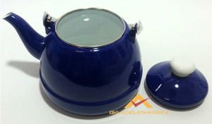 Üstten tutmalı emaye çaydanlık 2.5litre büyük boy içi beyaz dışı pembe nostaljik tek alt çaydanlık