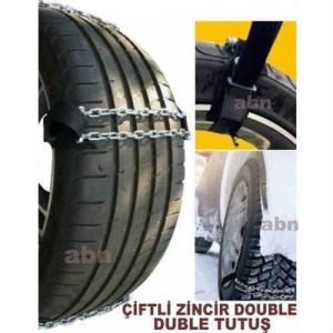 Kolay Takılan Araba Kar Zincir Seti 8x2=16 Çelik Zincirli Her Araba Lastiğine Uygun Çift Kat Koruma