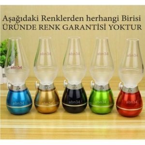 Retro Gece Lambası Işık Ayarlı Led Lamba Üflemeyle Yanıp Sönen