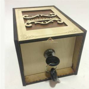 Kilitli Ahşap Para Kumbarası,Büyük Boy Para Birikim Kutusu Kumbaram Ahşap Moneybank