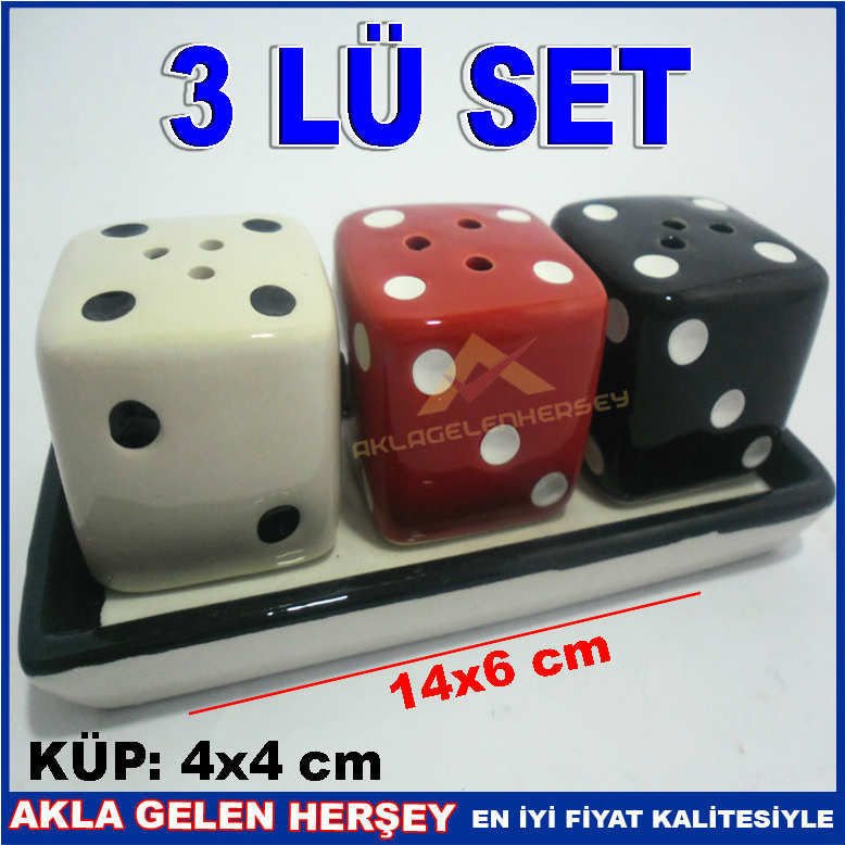 4 PARÇA ZAR ŞEKLİNDE TUZLUK, BAHARATLIK SETİ