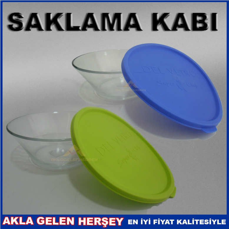 RENKLİ PLASTİK KAPAKLI 18 CM YUVARLAK KASE