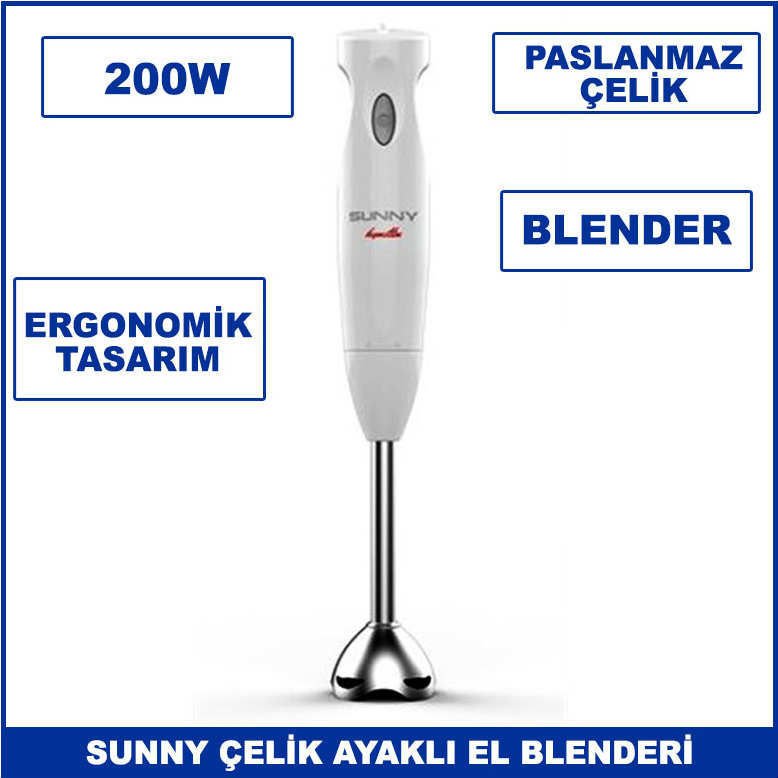 Sunny Kıymetlim SN5 BLD 10 Çelik Ayaklı El Blenderi 200W Ergonomik Tasarım - 2 Yıl Garantili